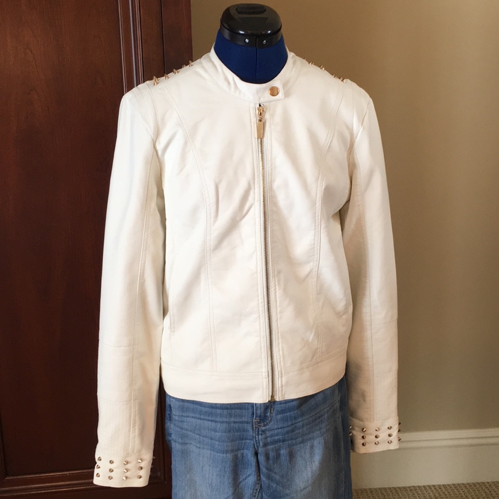 Daytrip (Buckle) pleather jacket with gold studs